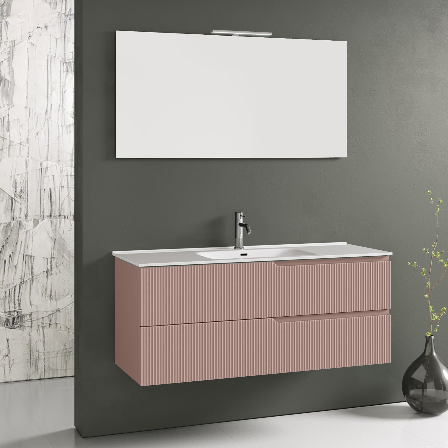 Composizione 4 pezzi ZIP rosa cipria