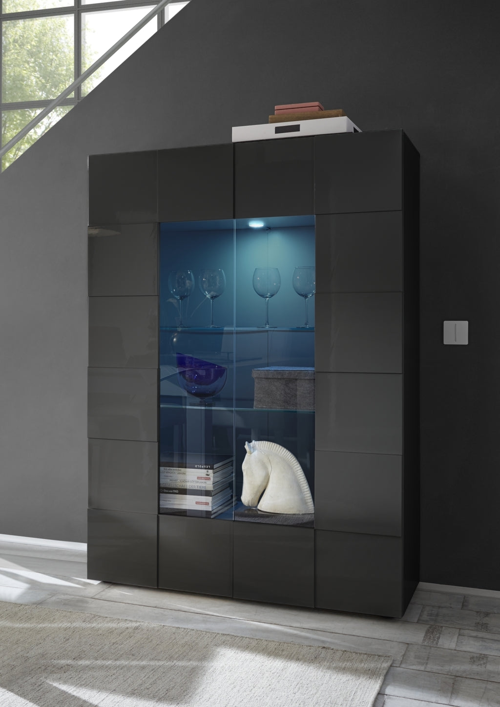 Credenza/Vetrina BRAMON antracite - 3
