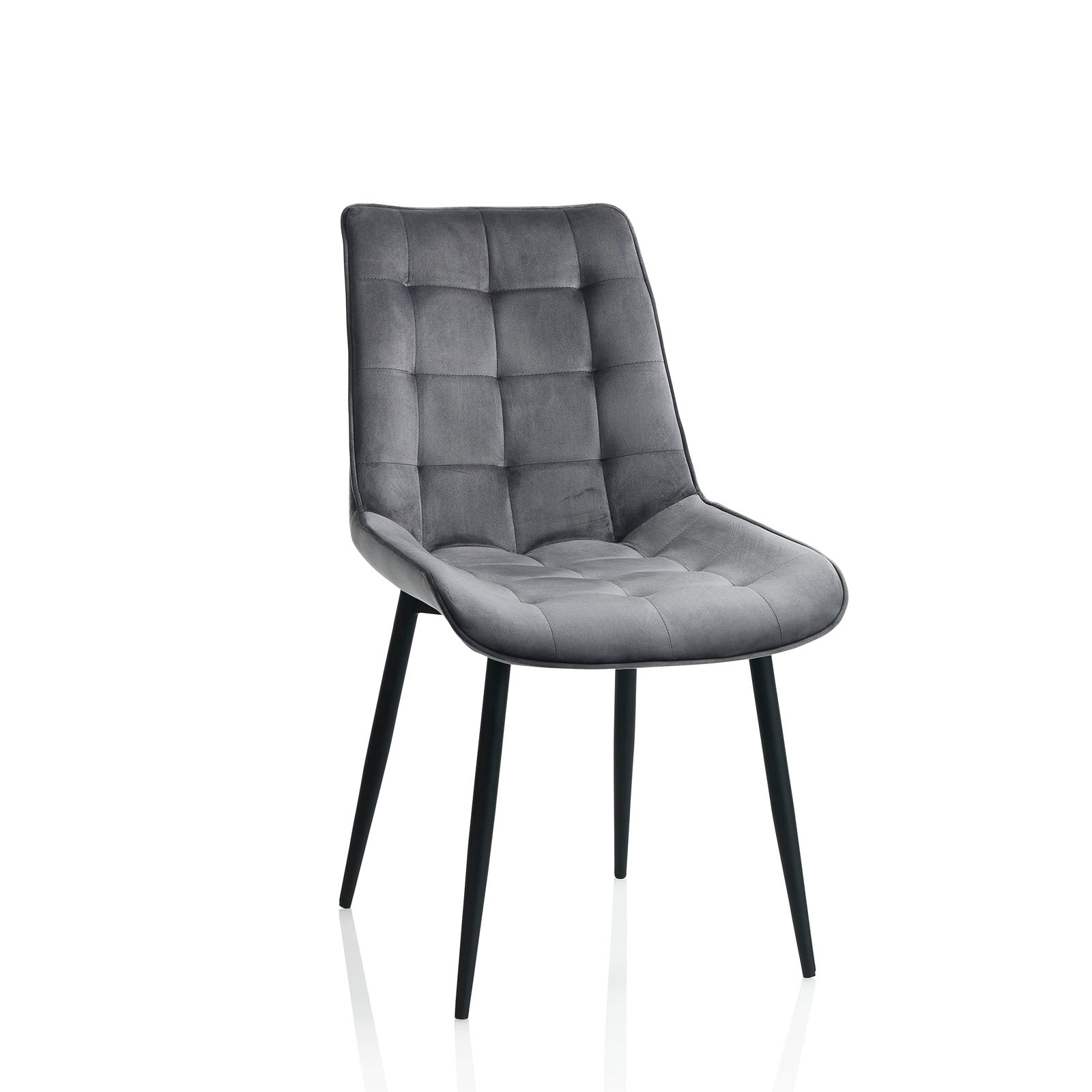 Set 4 Sedie CHARLOTTE grigio scuro