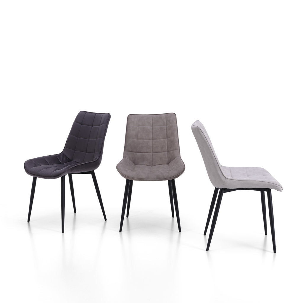 Set 4 Sedie CHARLOTTE grigio scuro - 4