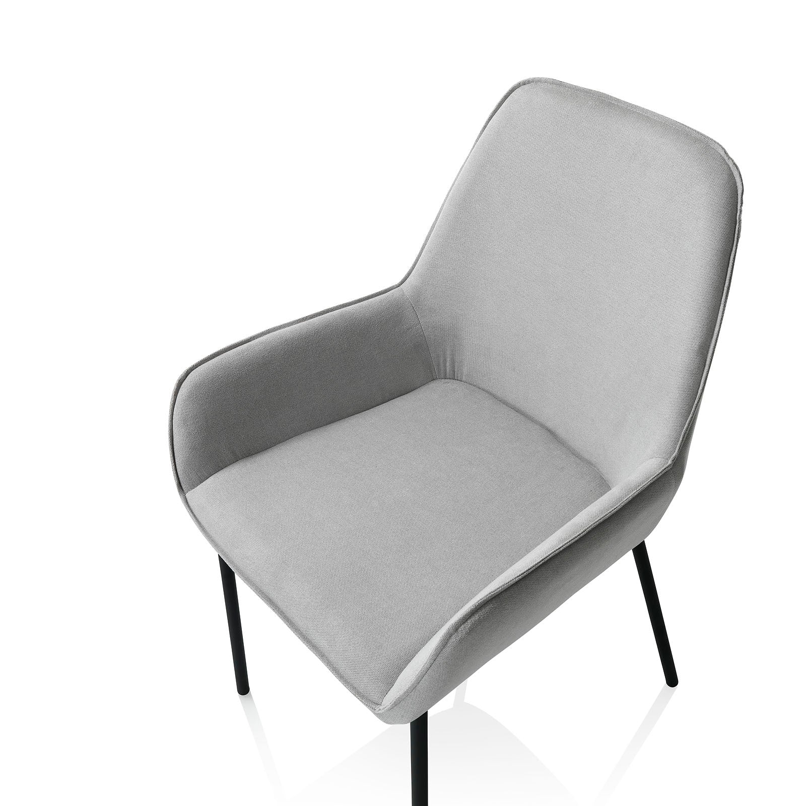 Set 4 Sedie MONTGOMERY grigio chiaro - 3