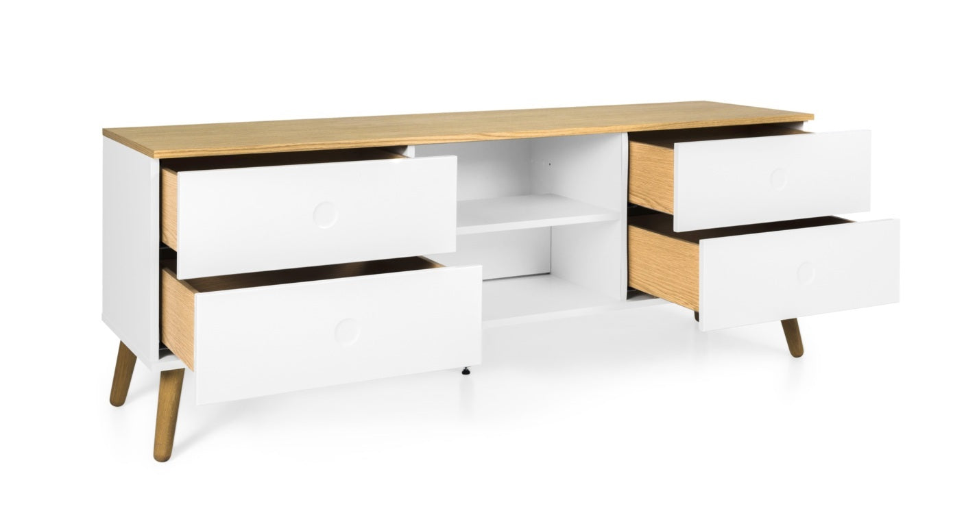 Porta TV CASPER bianco - 4