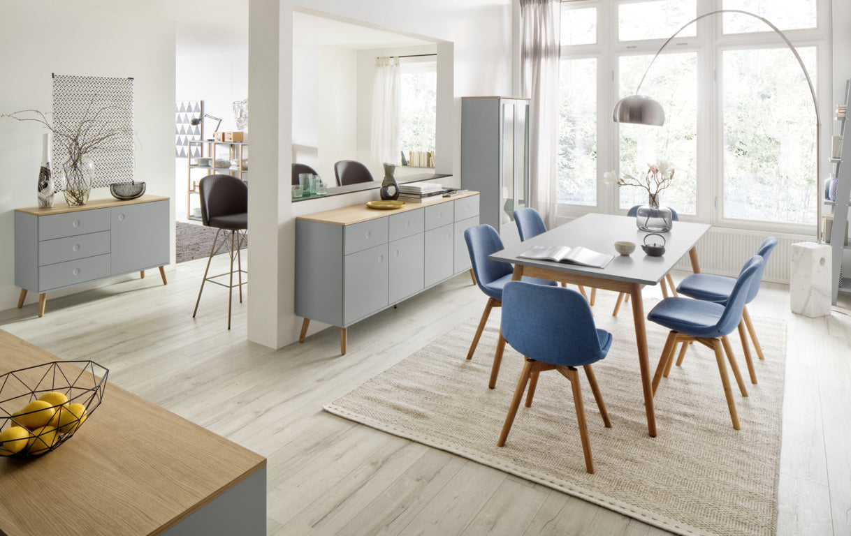 Credenza/Vetrina CASPER grigio - 4
