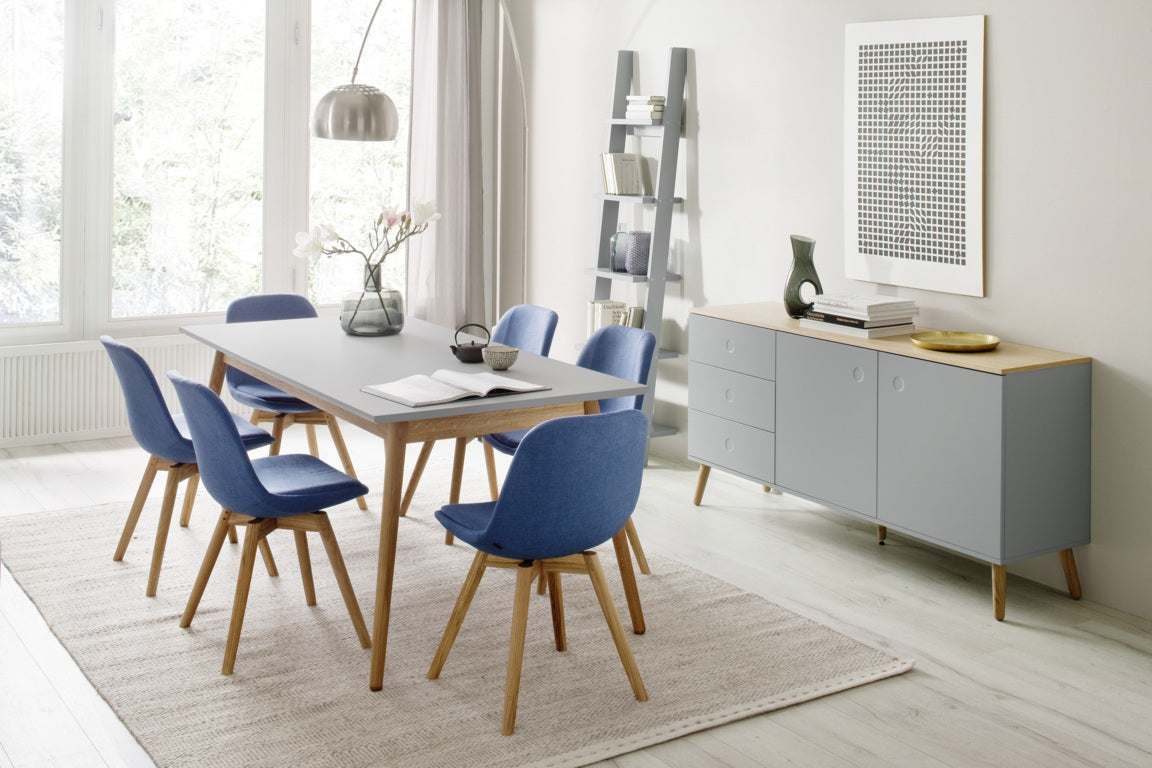 Buffet 2 ante/3 cassetti CASPER grigio chiaro - 4