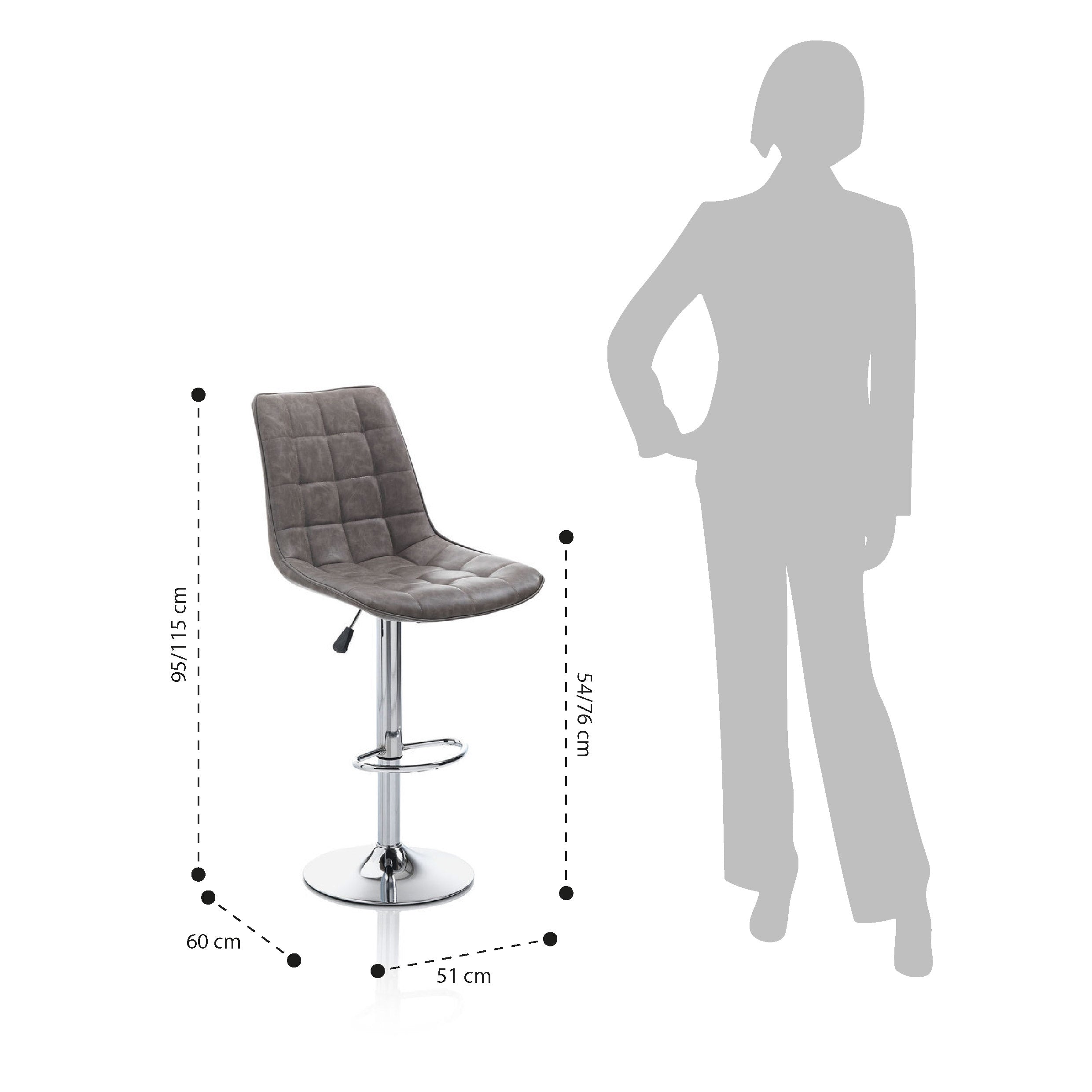 Set 2 Sgabelli PALOH light brown - 4