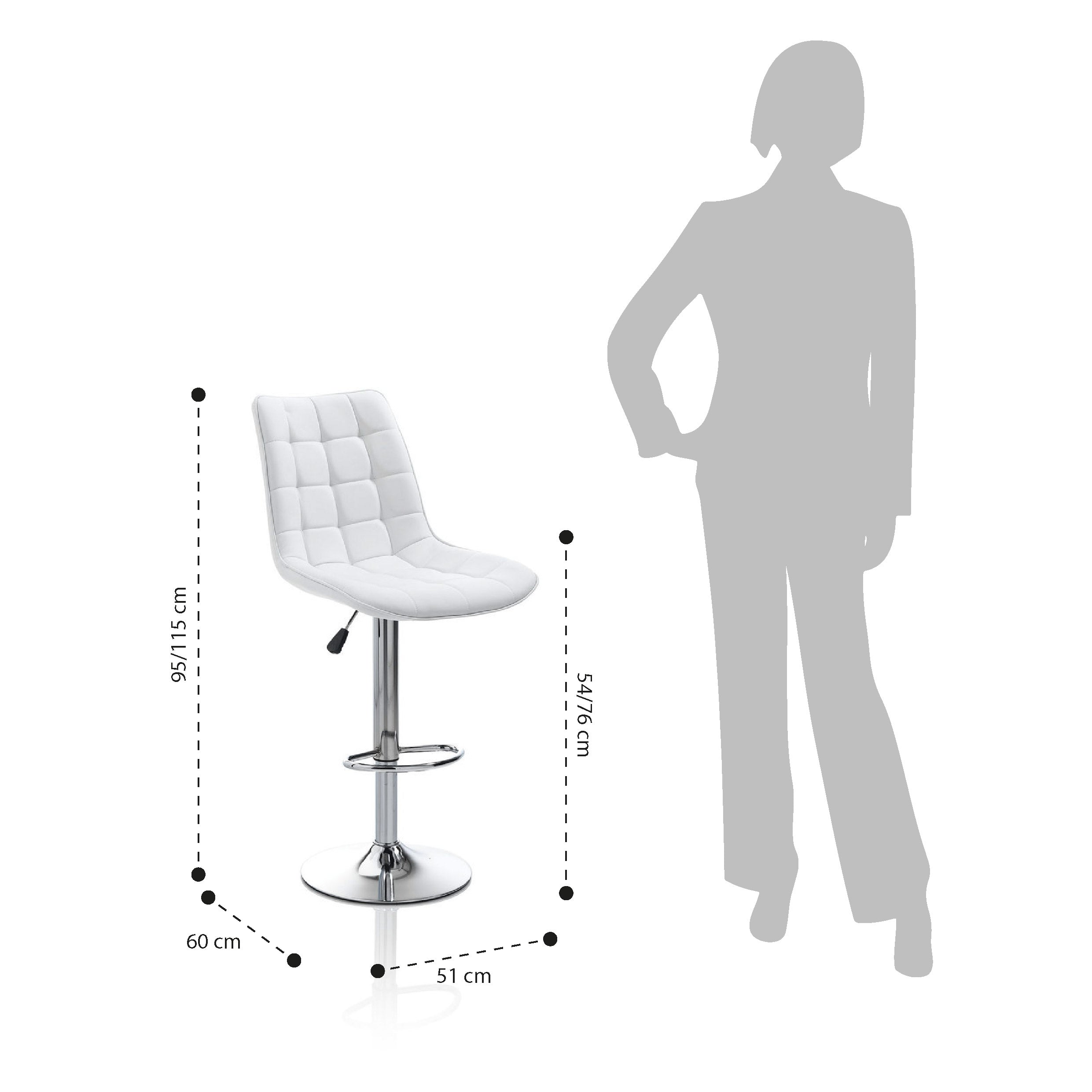 Set 2 Sgabelli PALOH white - 4