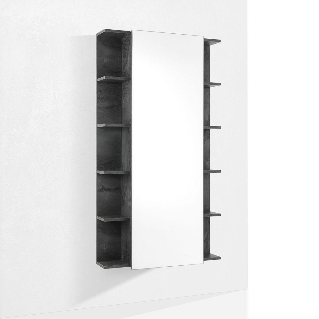 Scarpiera/Scaffale con specchio EFFE ossido – TFT Home Furniture
