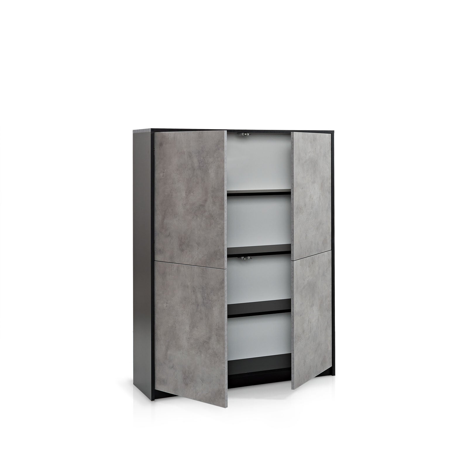 Credenza alta TUX nero/cemento - 2