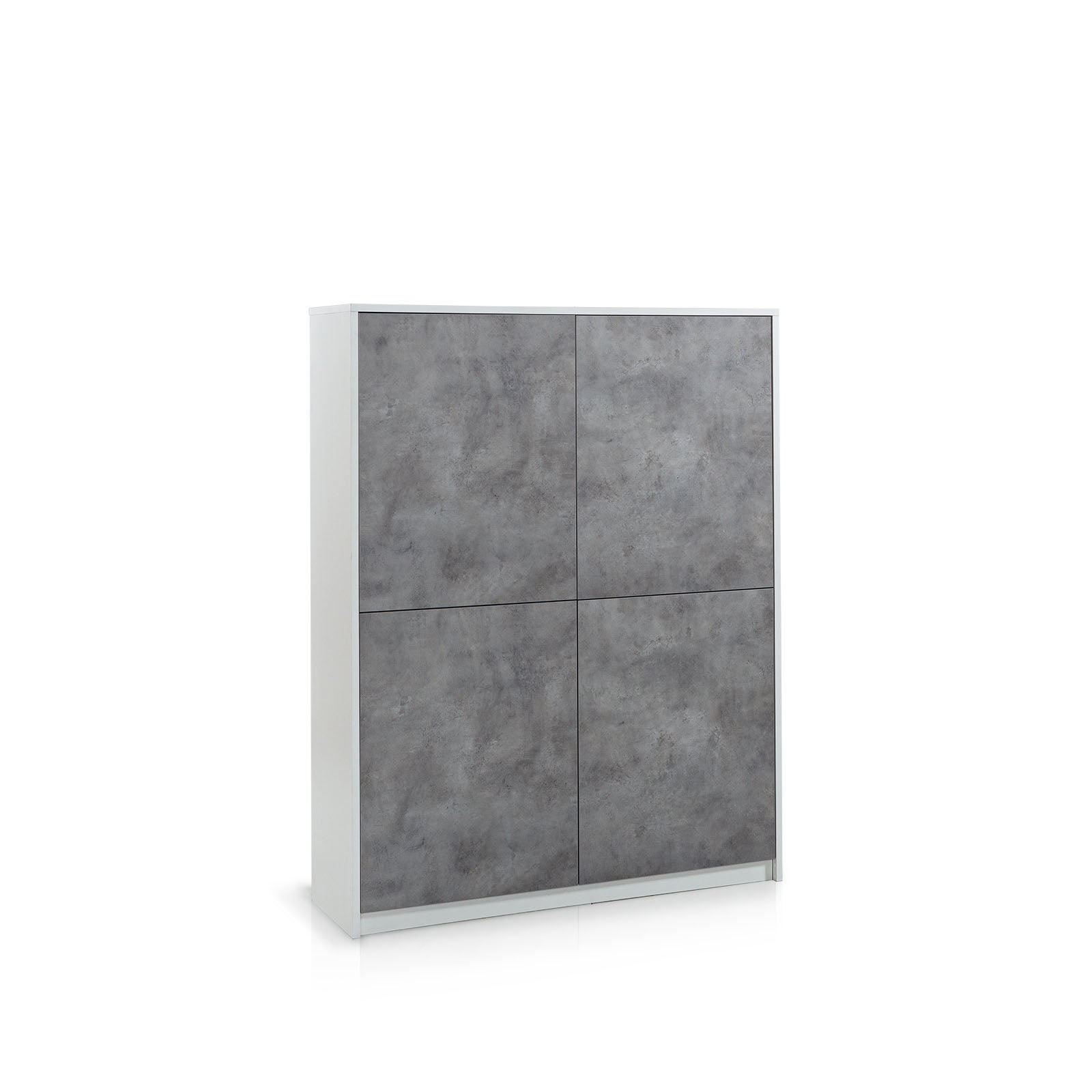 Credenza alta SKEE bianco/cemento