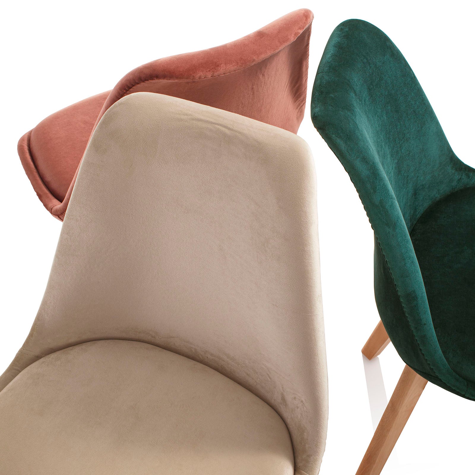 Set 4 Sedie OSBY verde smeraldo - 5