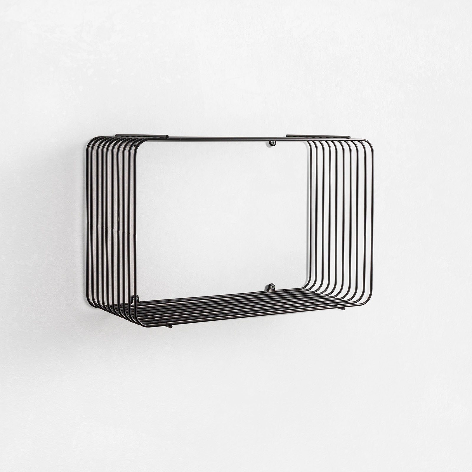 YO black wall shelf