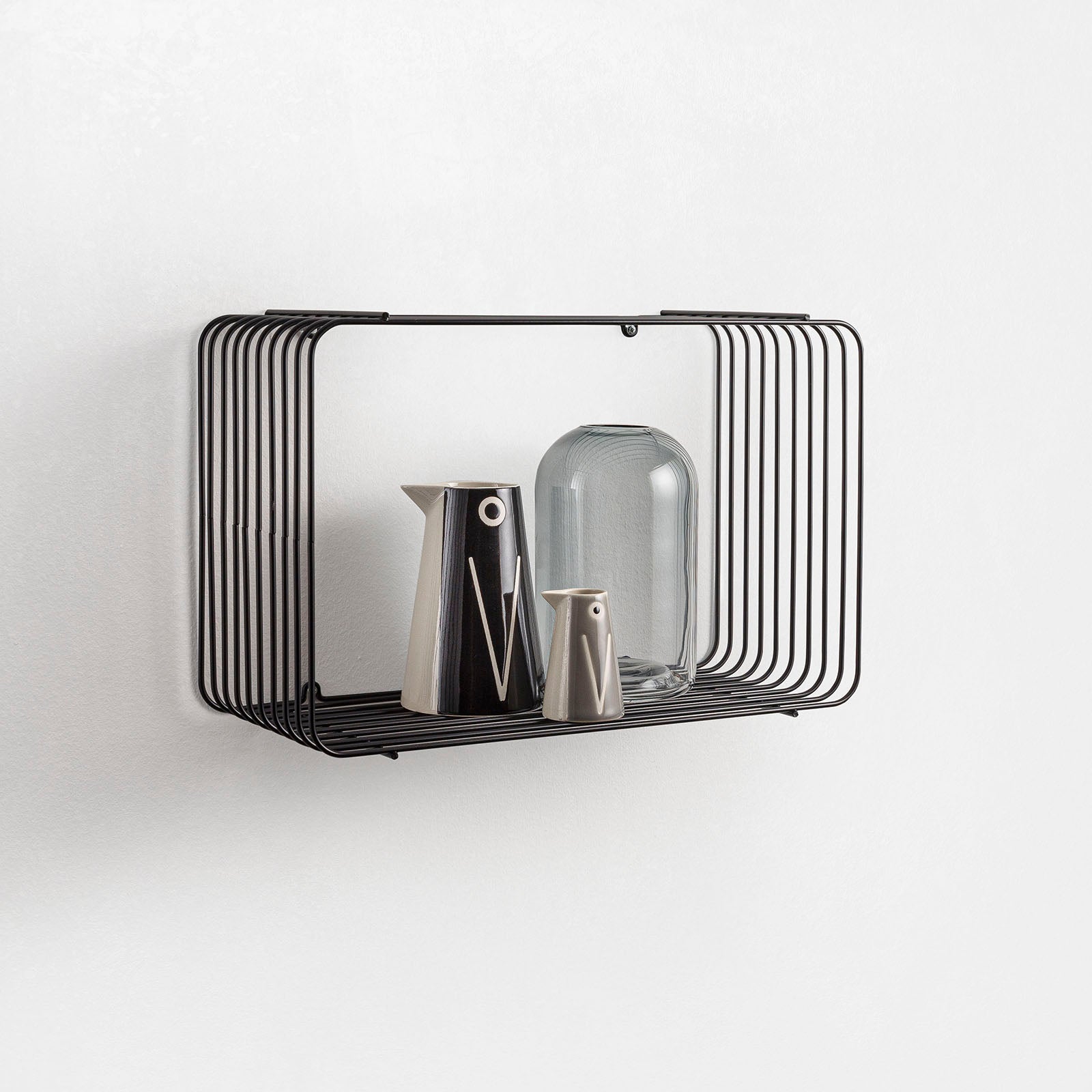 YO black wall shelf