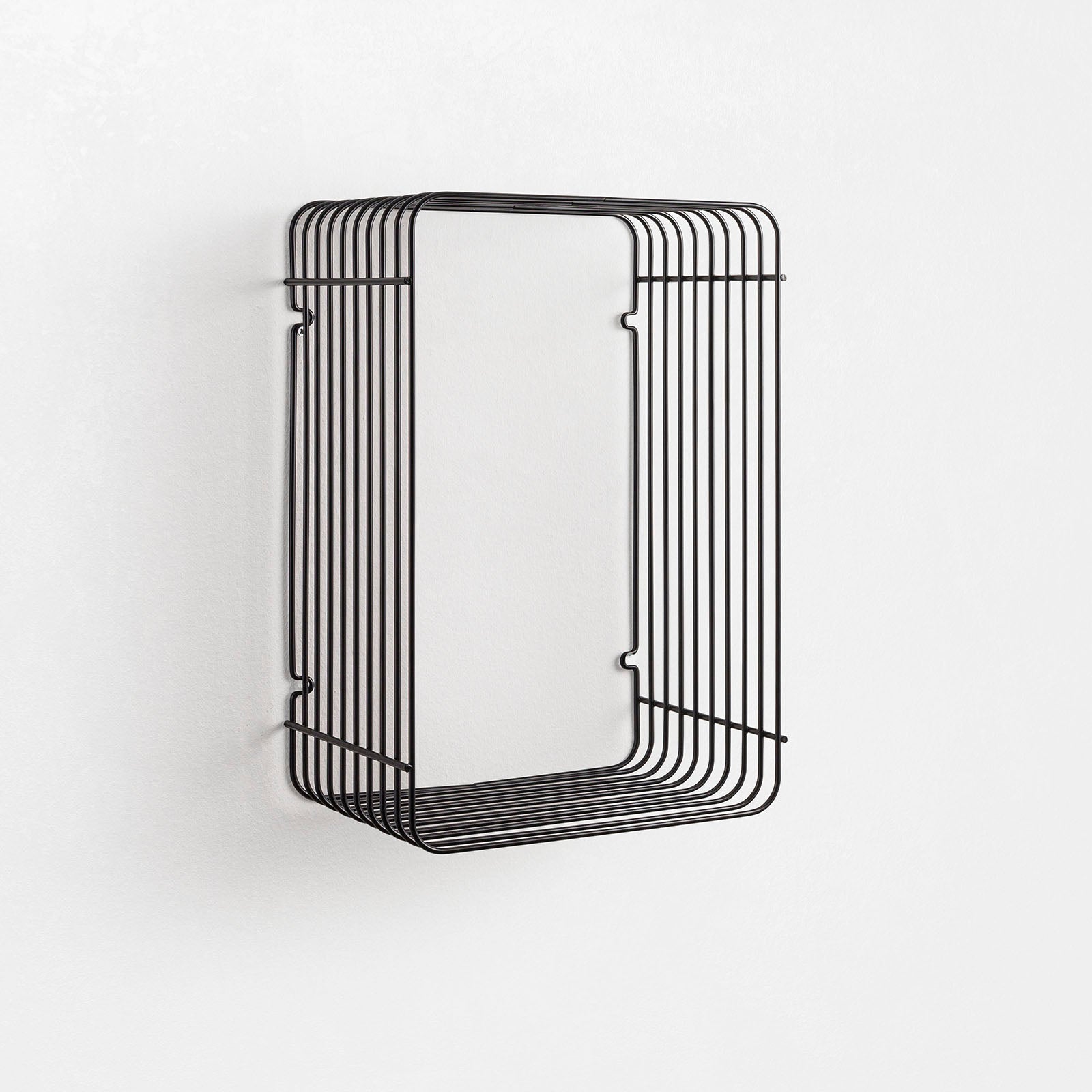 YO black wall shelf