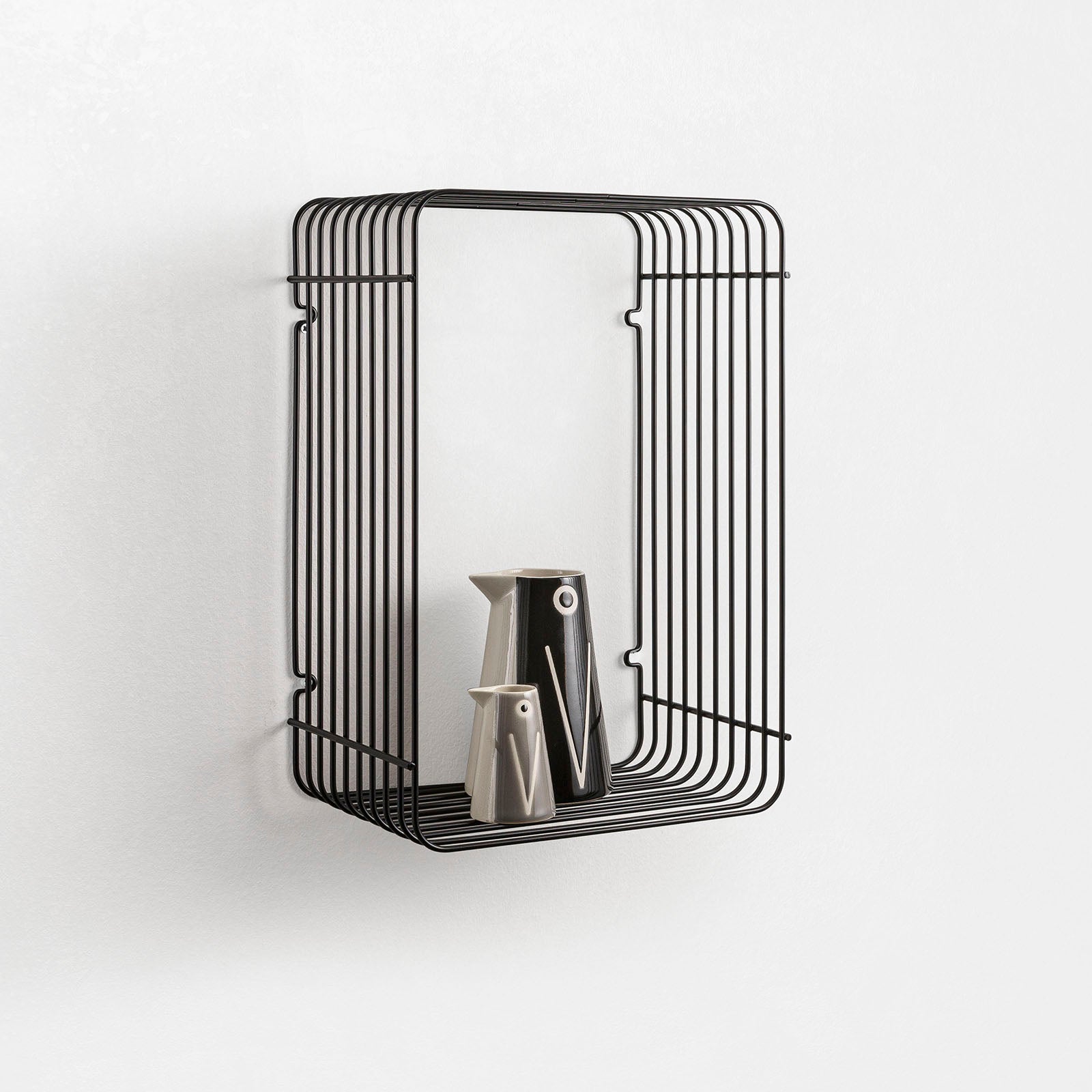 YO black wall shelf