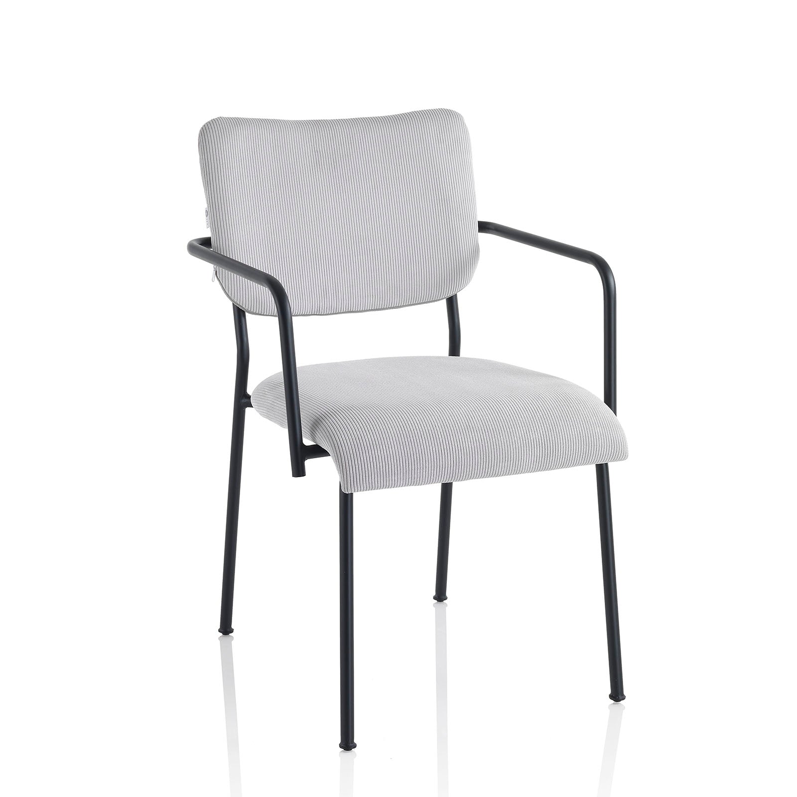Set 2 sedie con braccioli ZOE grigio chiaro