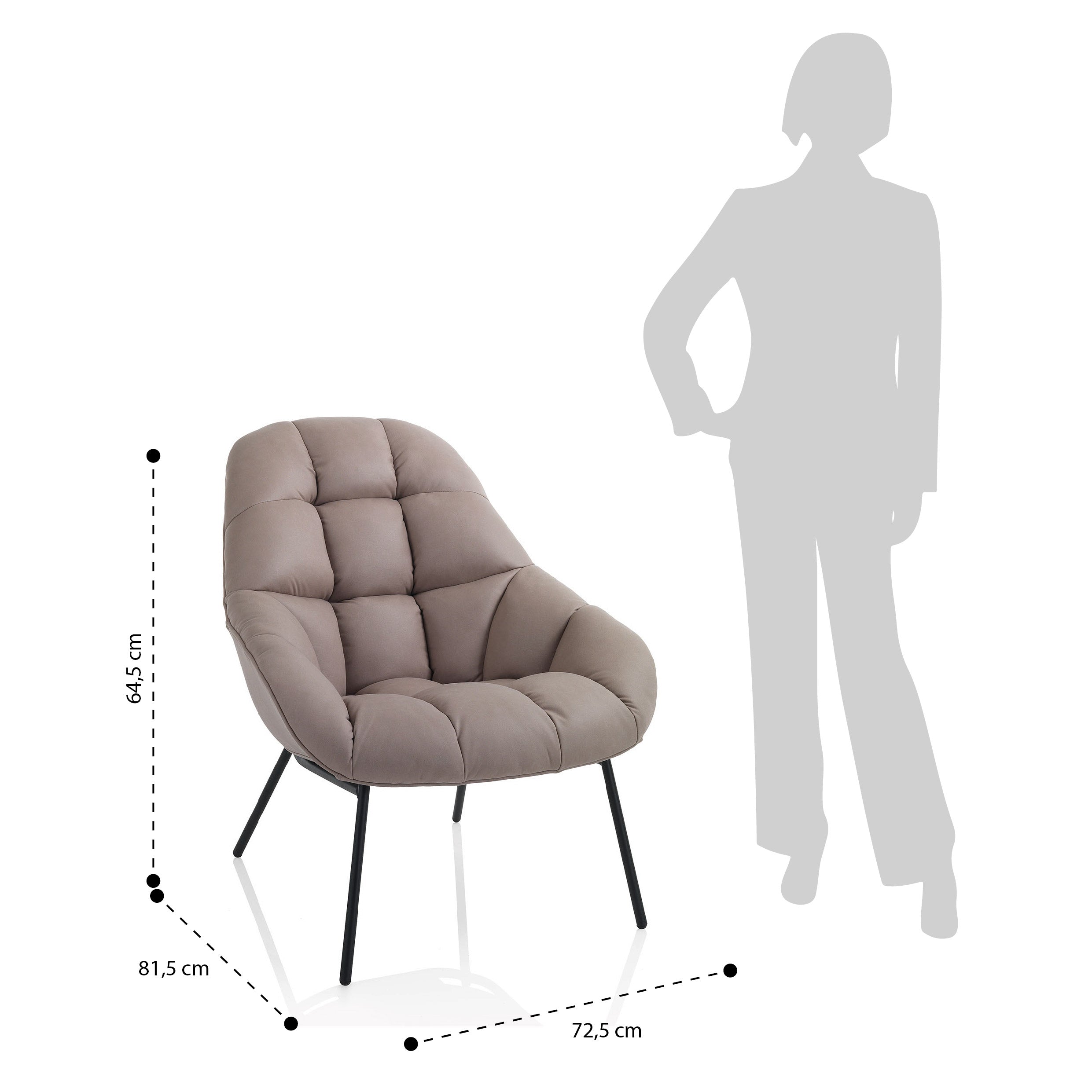 Poltrona LAMIA grigio - 5