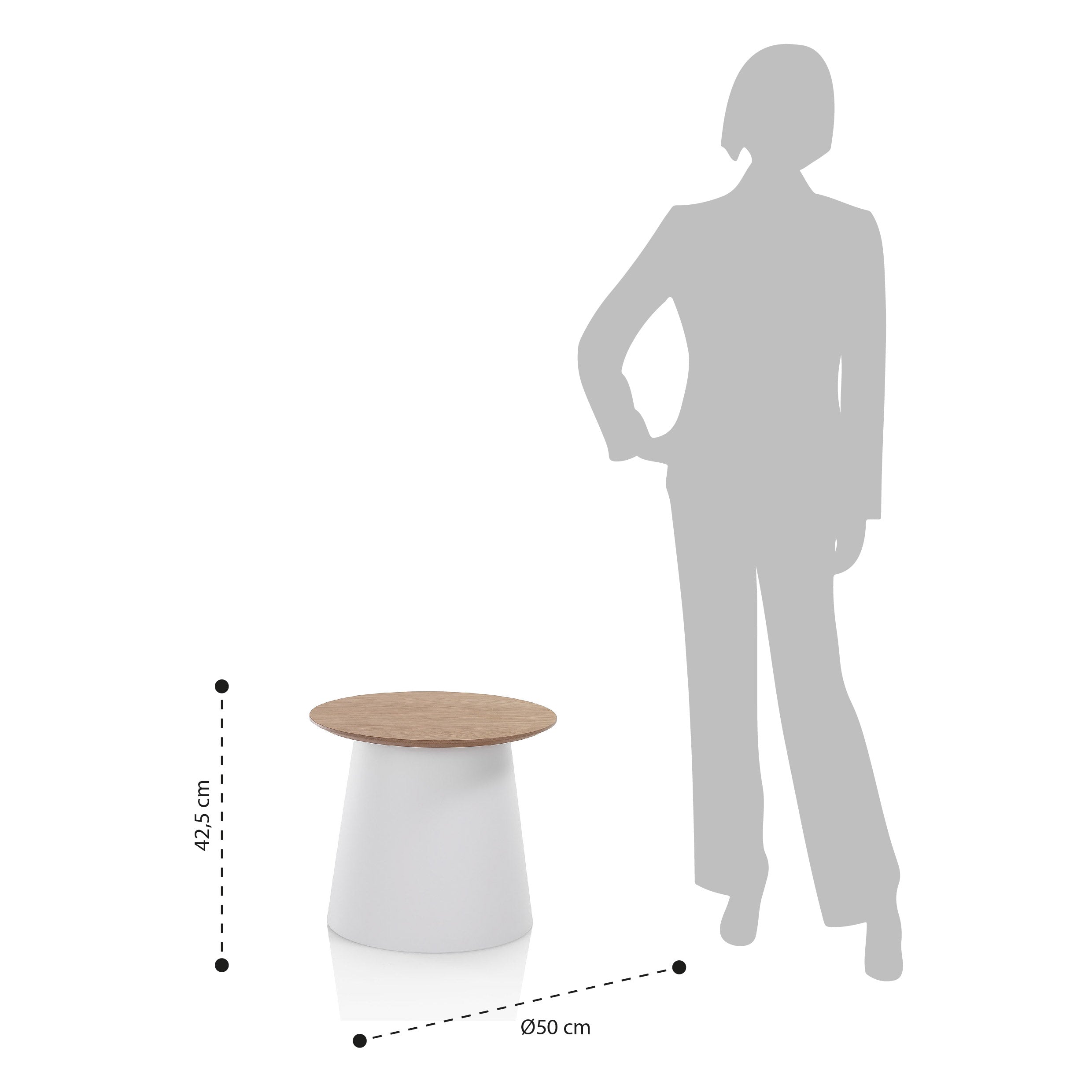 SKUNK coffee table white