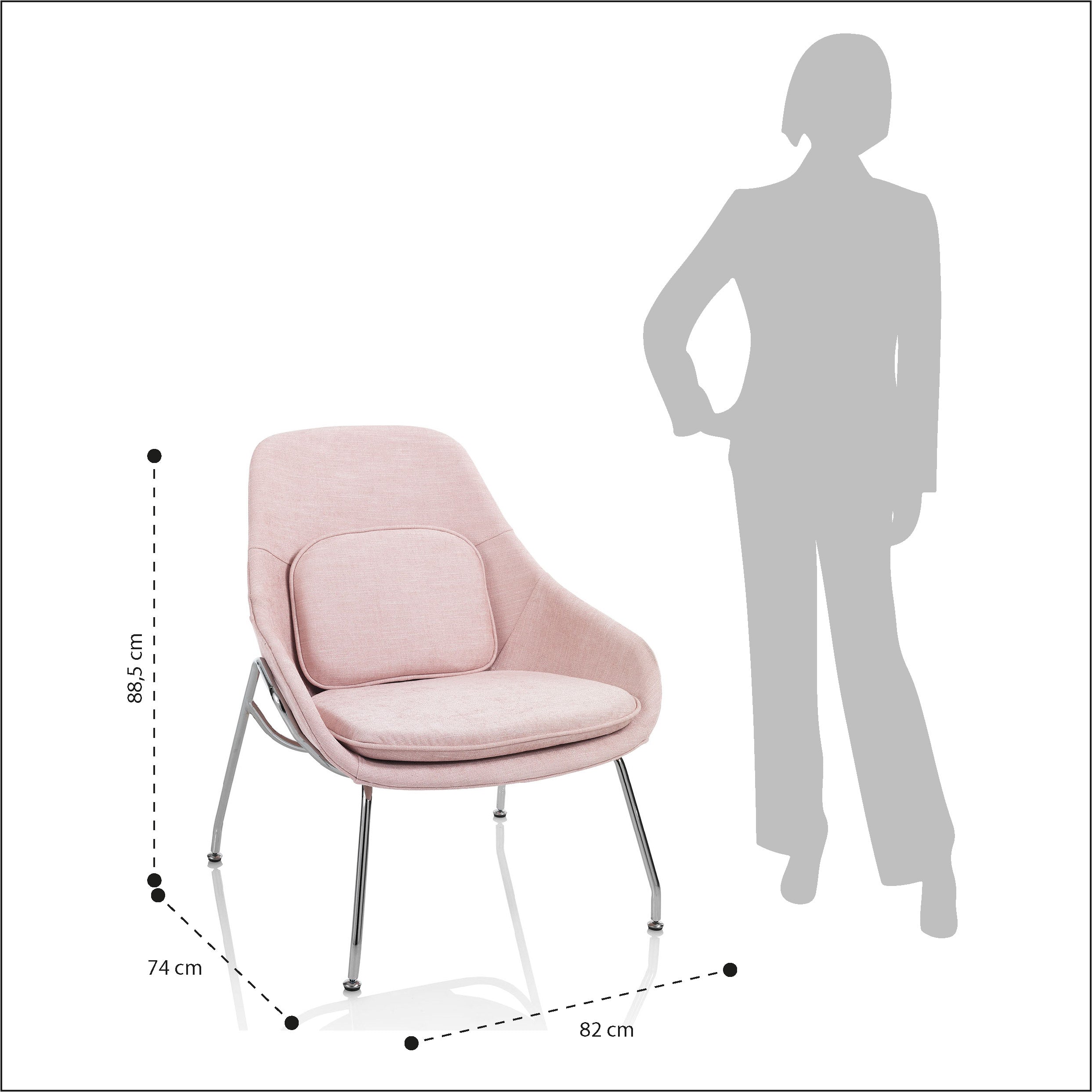 Poltrona KOLA rosa - 5