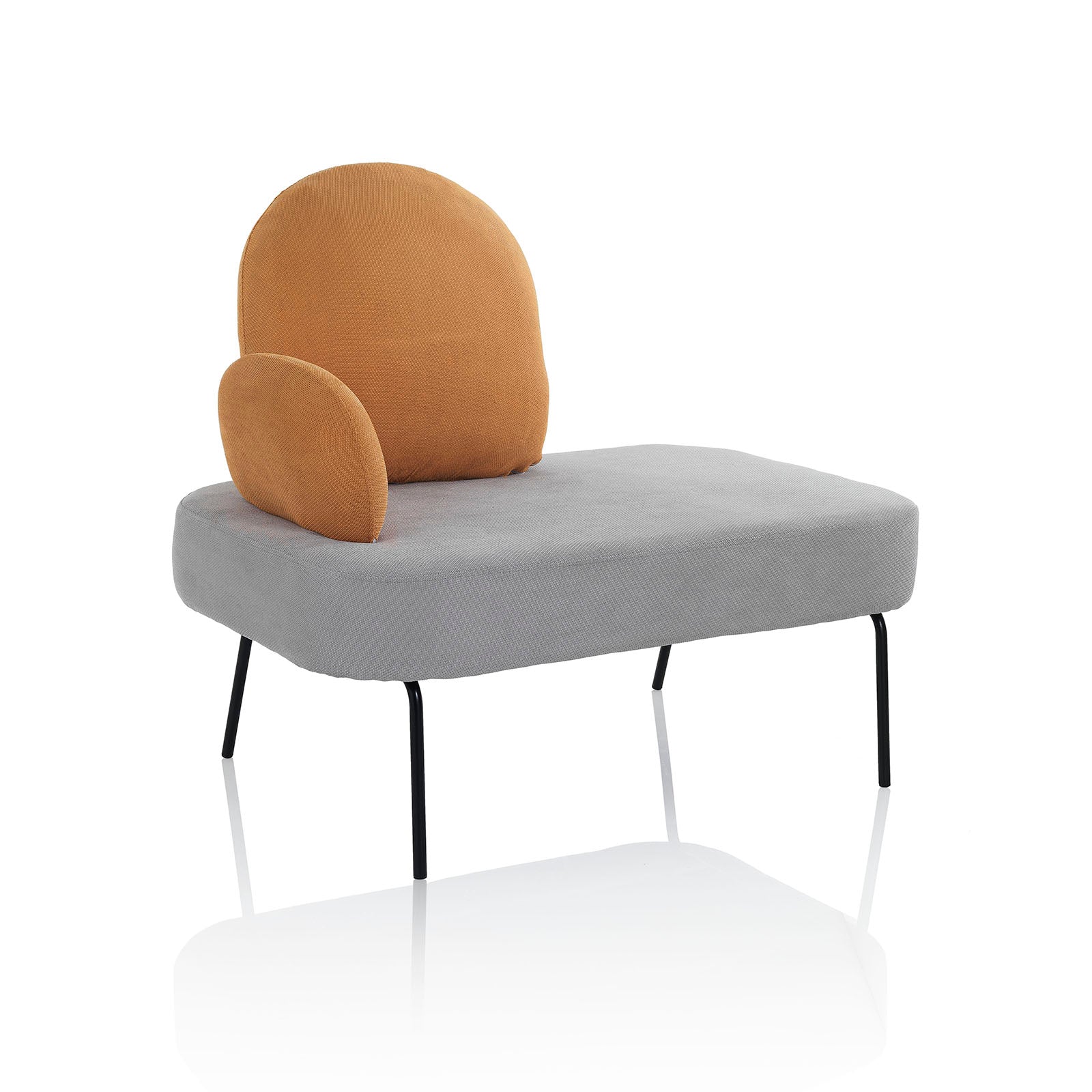 Panca CHESSY grigio/giallo