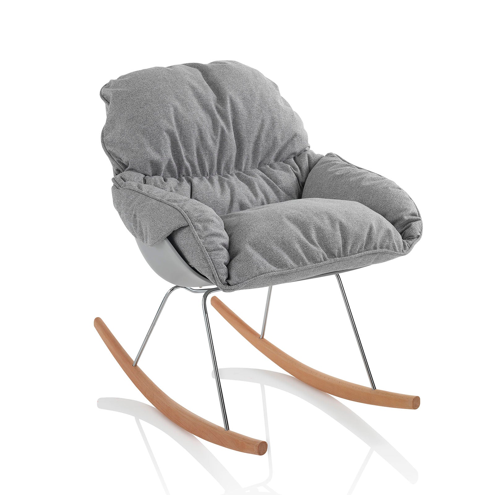 Poltrona con dondolo LEON grigio