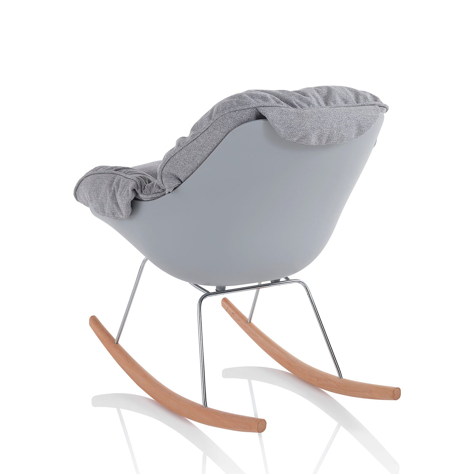 Poltrona con dondolo LEON grigio - 2