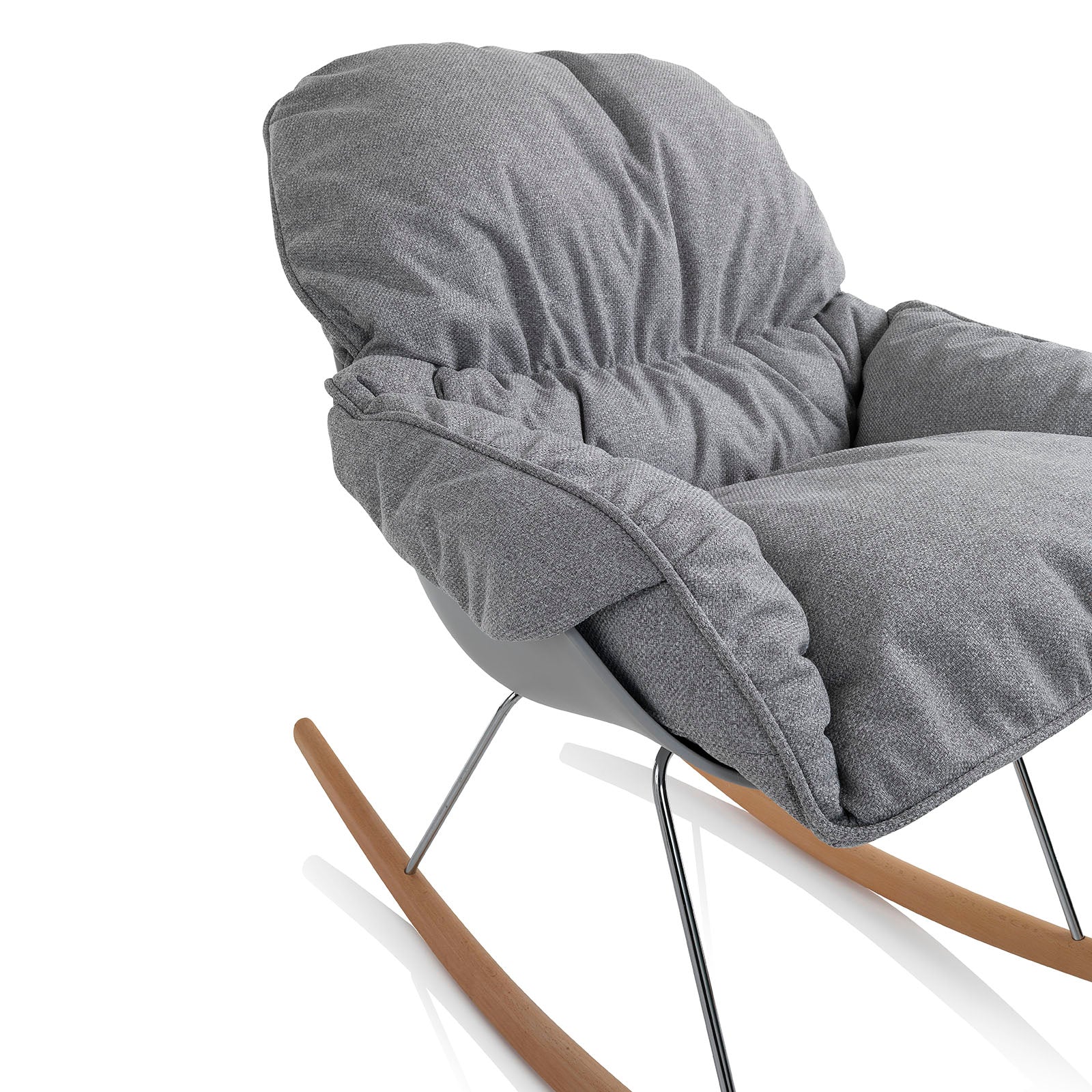 Poltrona con dondolo LEON grigio - 4