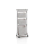 Carrello lavanderia 3 cesti HUY beige cesto basso