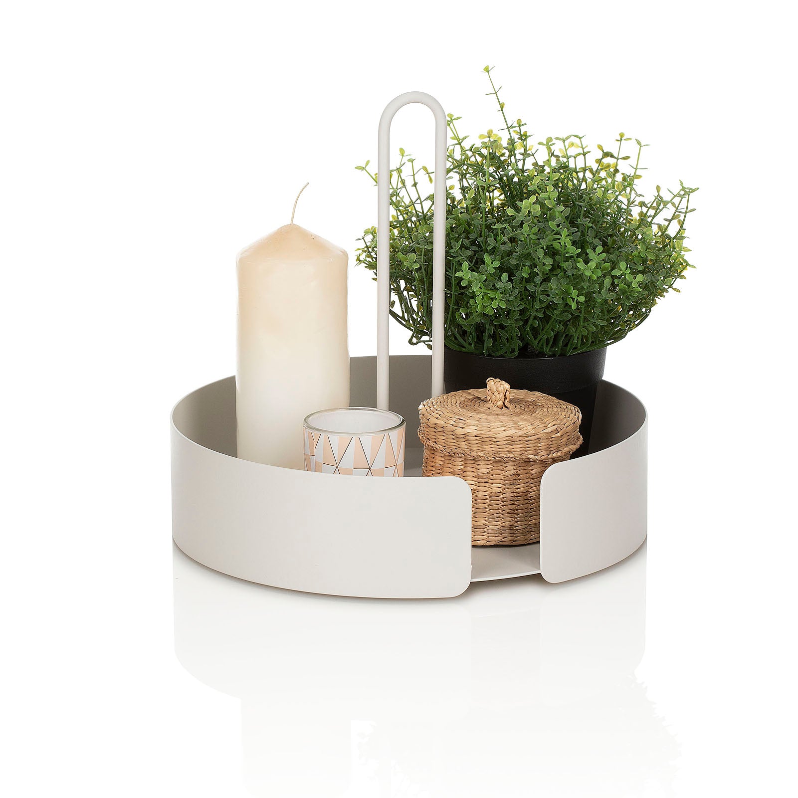 Vassoio rotondo KYO bianco - 3