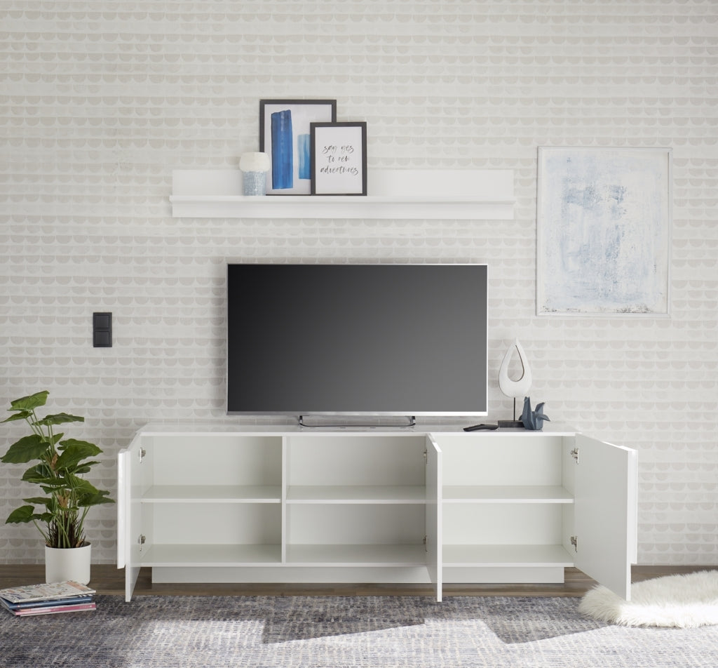 Porta TV LOMPAT bianco 180cm 3 ante - 2
