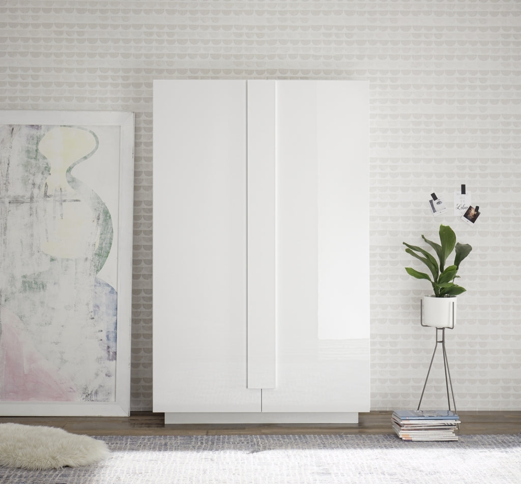 Credenza LOMPAT bianco 120 cm 2 ante alte