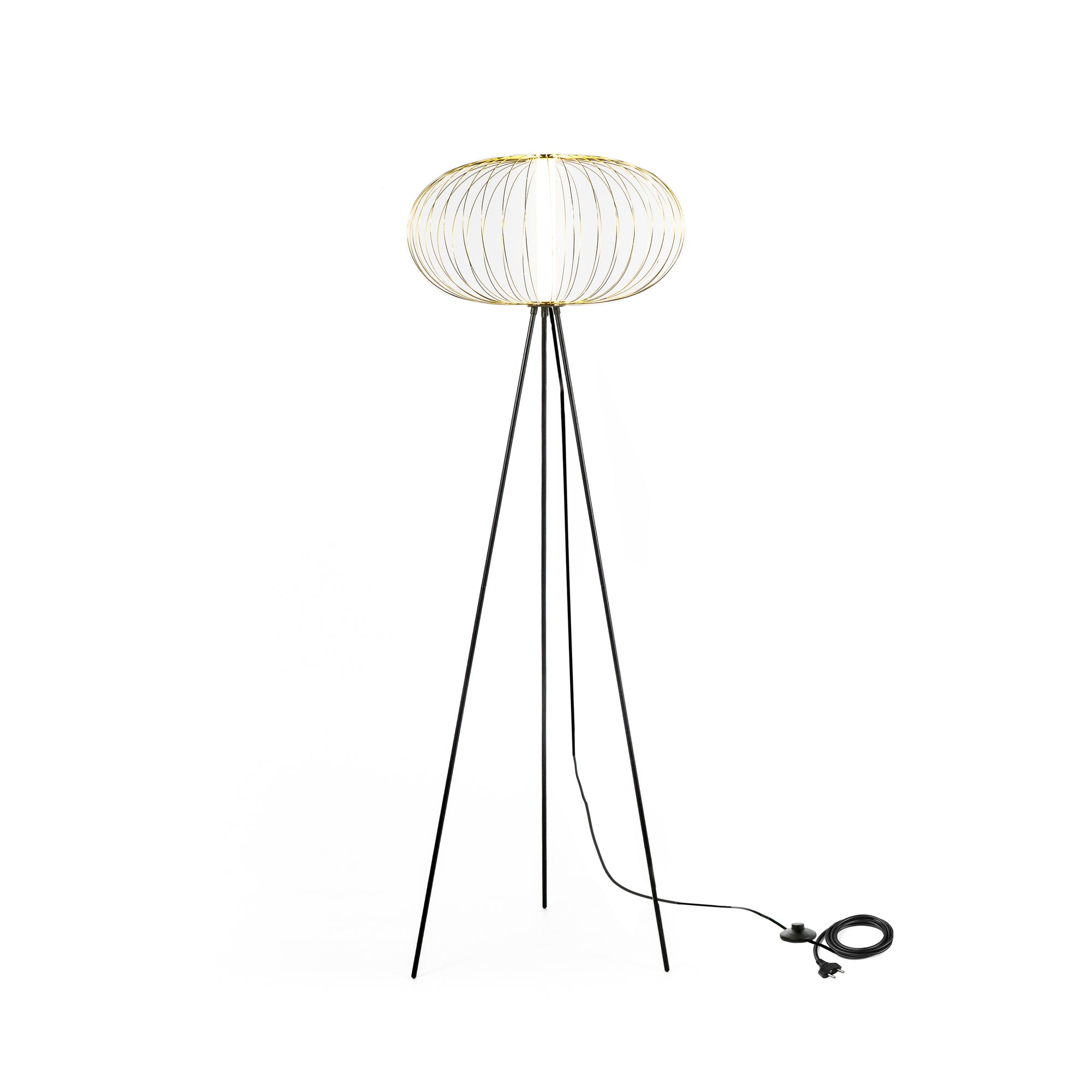 Lampada led da terra BEATRICE ottone - 2