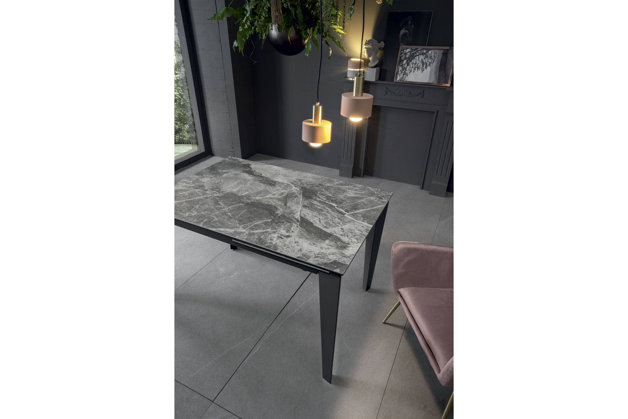 Tavolo Allungabile PUAKO marmo grigio - 2