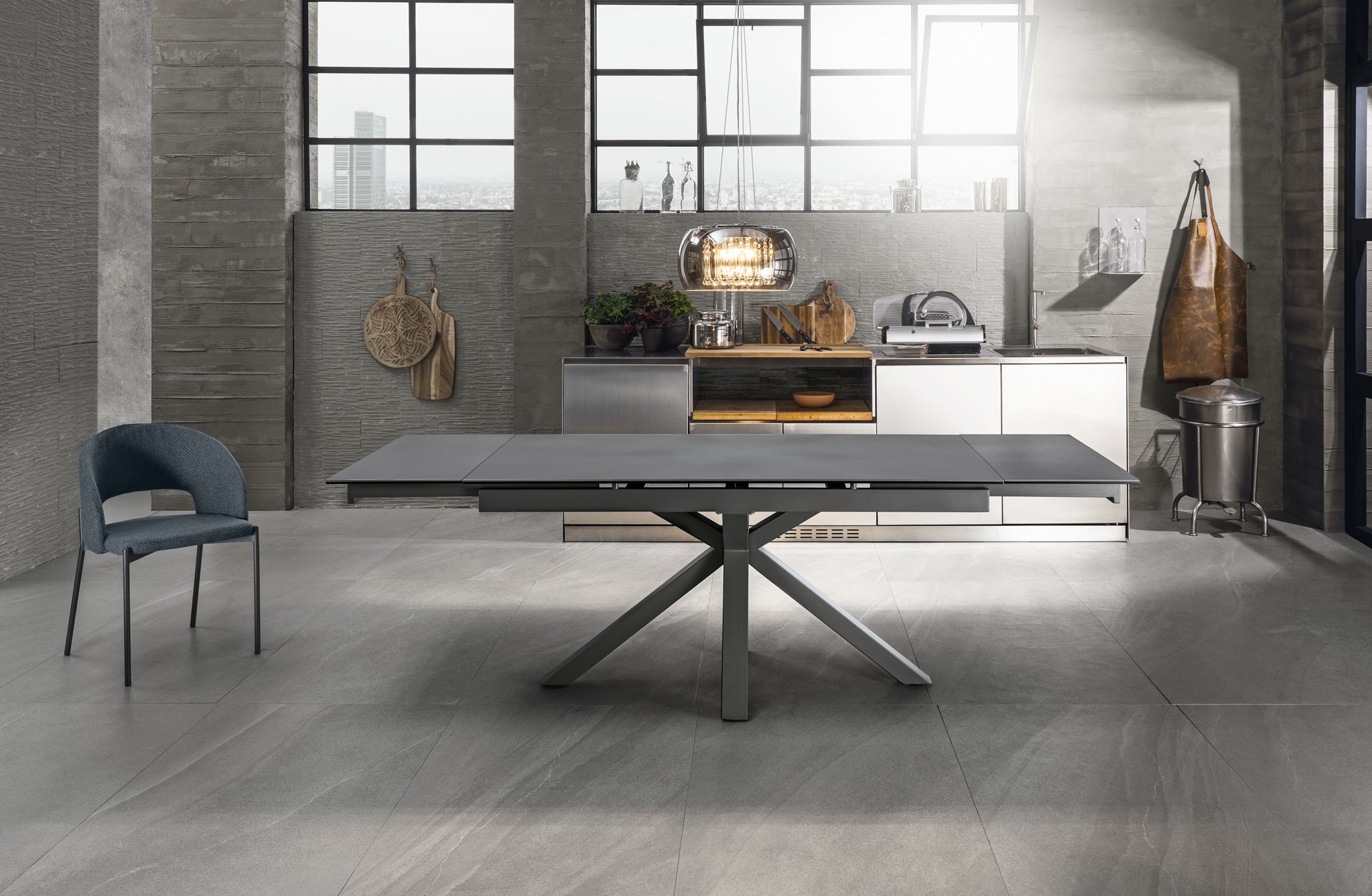 Tavolo allungabile LOI ceramica grigio - 2
