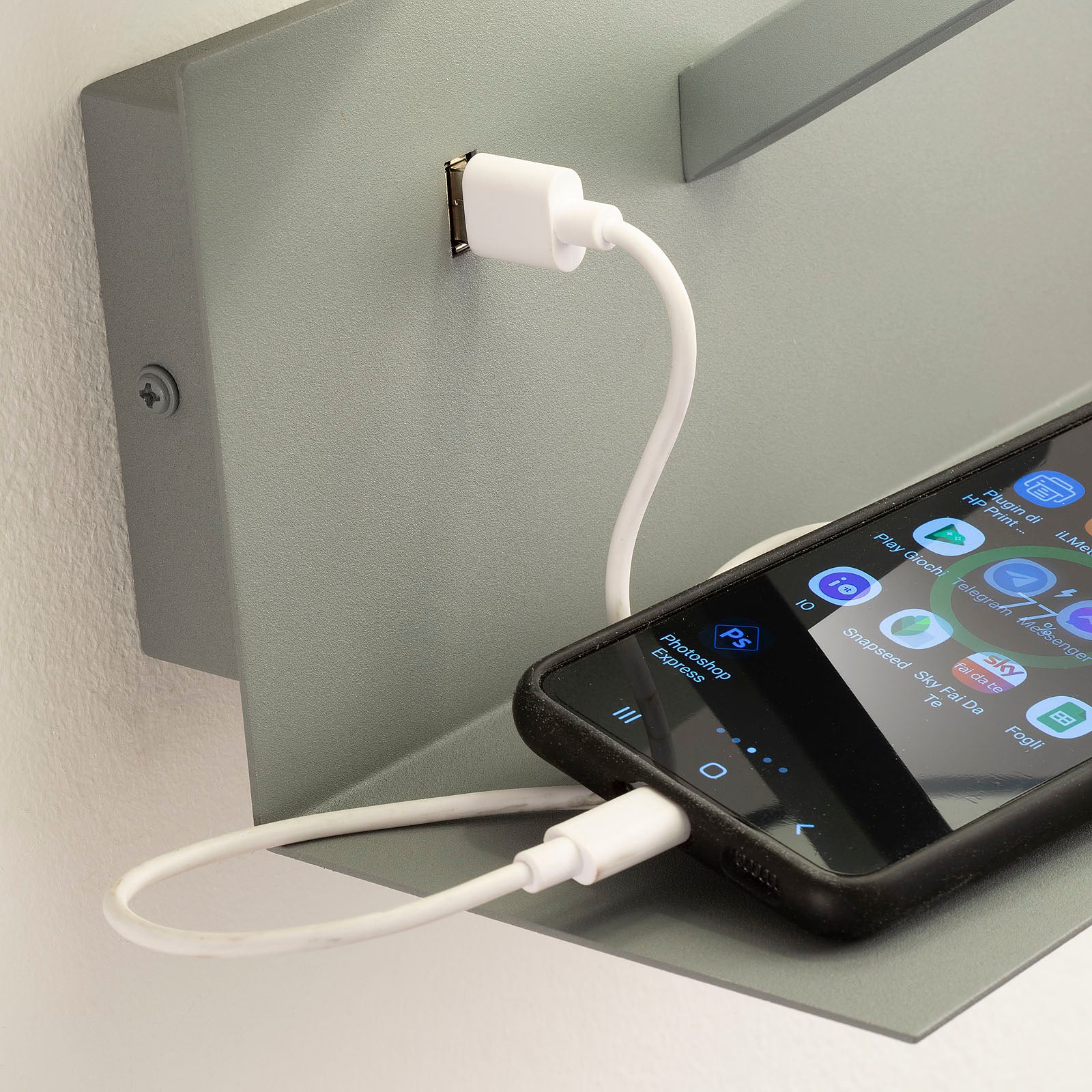 Applique con usb KAARO grigio - 4