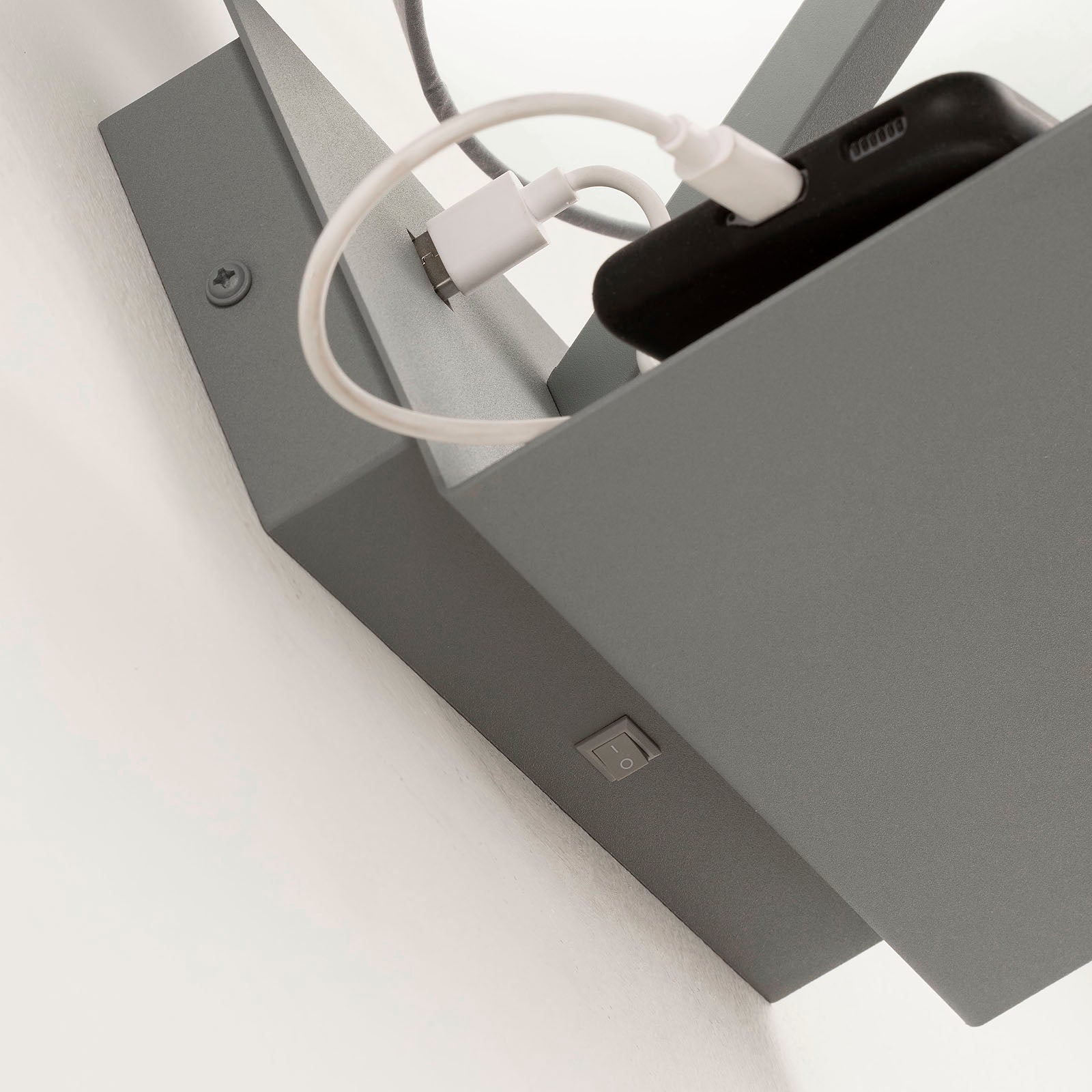 Applique con usb KAARO grigio - 5