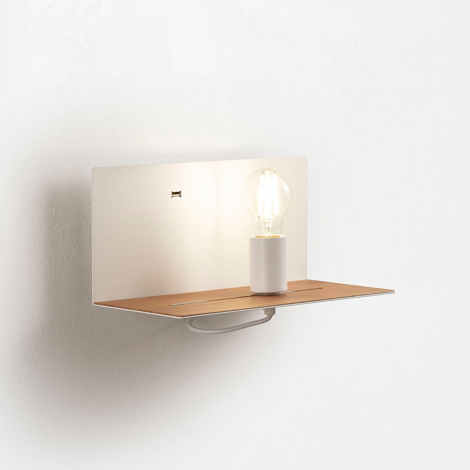 Applique con usb INEZ bianco - 2