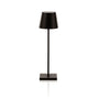 KIMA black rechargeable table lamp