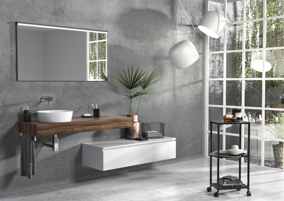 Composizione 5 pezzi YOKA rovere noce/bianco