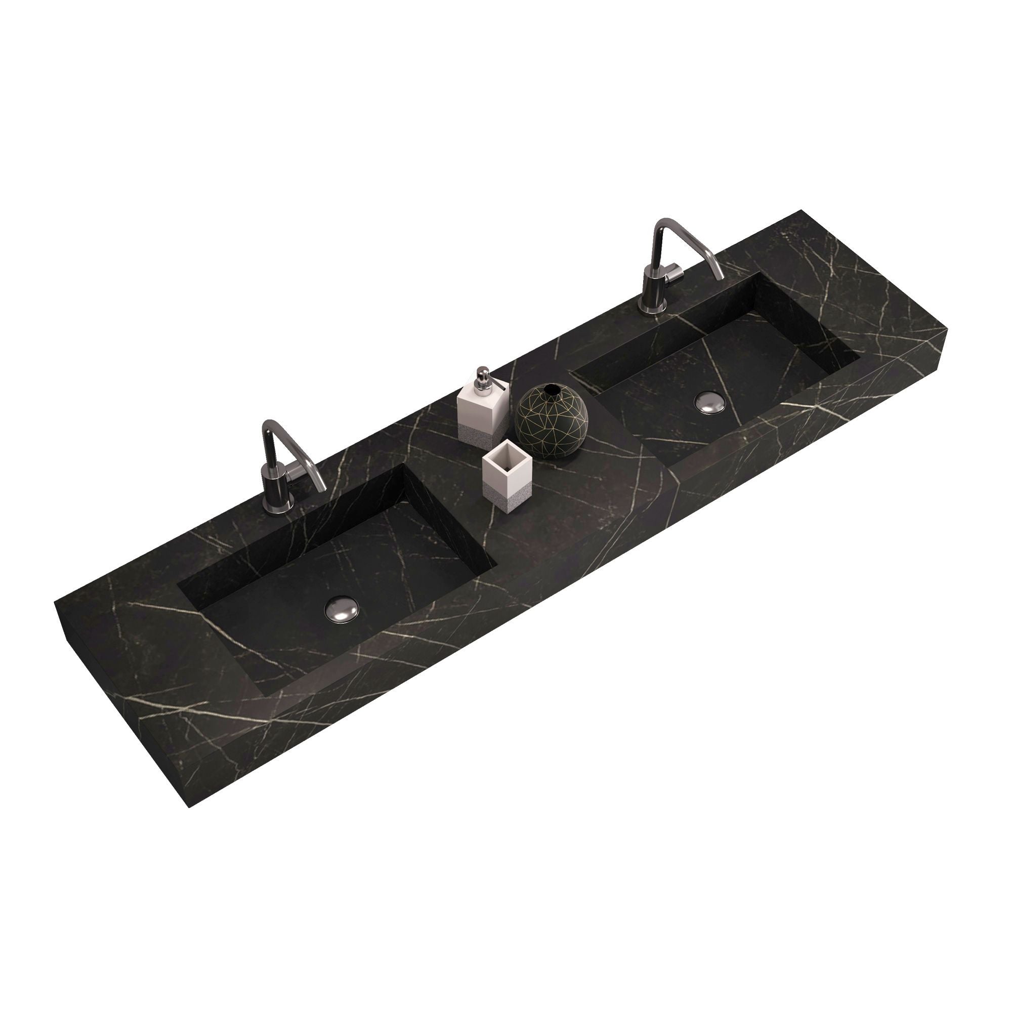 Top 2 vasche integrate 180 YOKA grafite