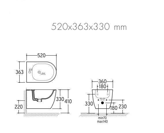 Bidet in Ceramica Sospeso FLOAT