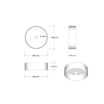 KLIMT black countertop washbasin