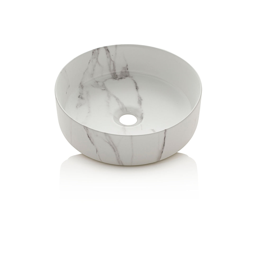 Lavabo da appoggio KLIMT bianco marmo