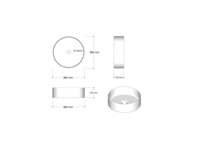 KLIMT-Aufsatzwaschbecken aus weißem Marmor
