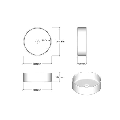KLIMT white lacquered countertop washbasin