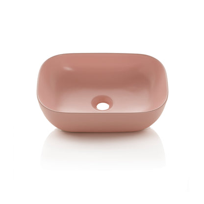 MACKE countertop washbasin matt pink