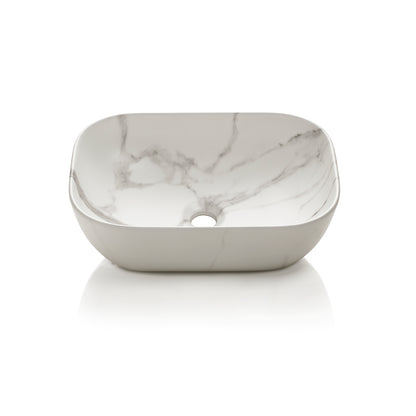 MACKE countertop washbasin white calacatta