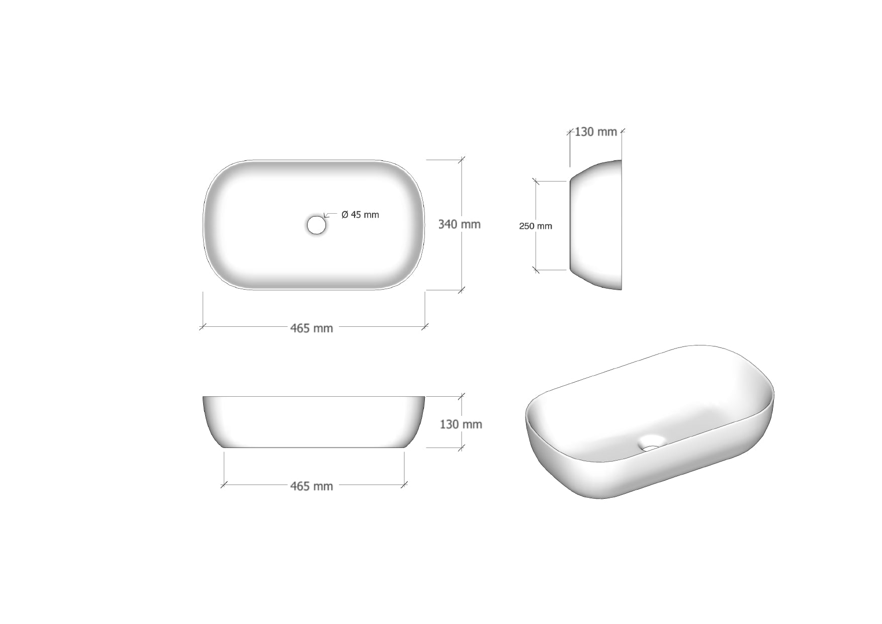 MACKE countertop washbasin white calacatta