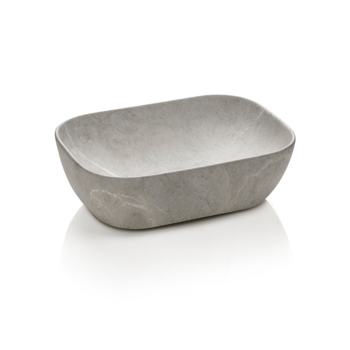 Lavabo da appoggio MACKE pietra grigia