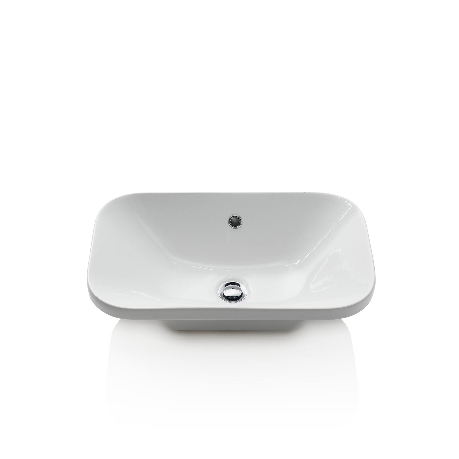 Lavabo da semi incasso HOZEH bianco lucido