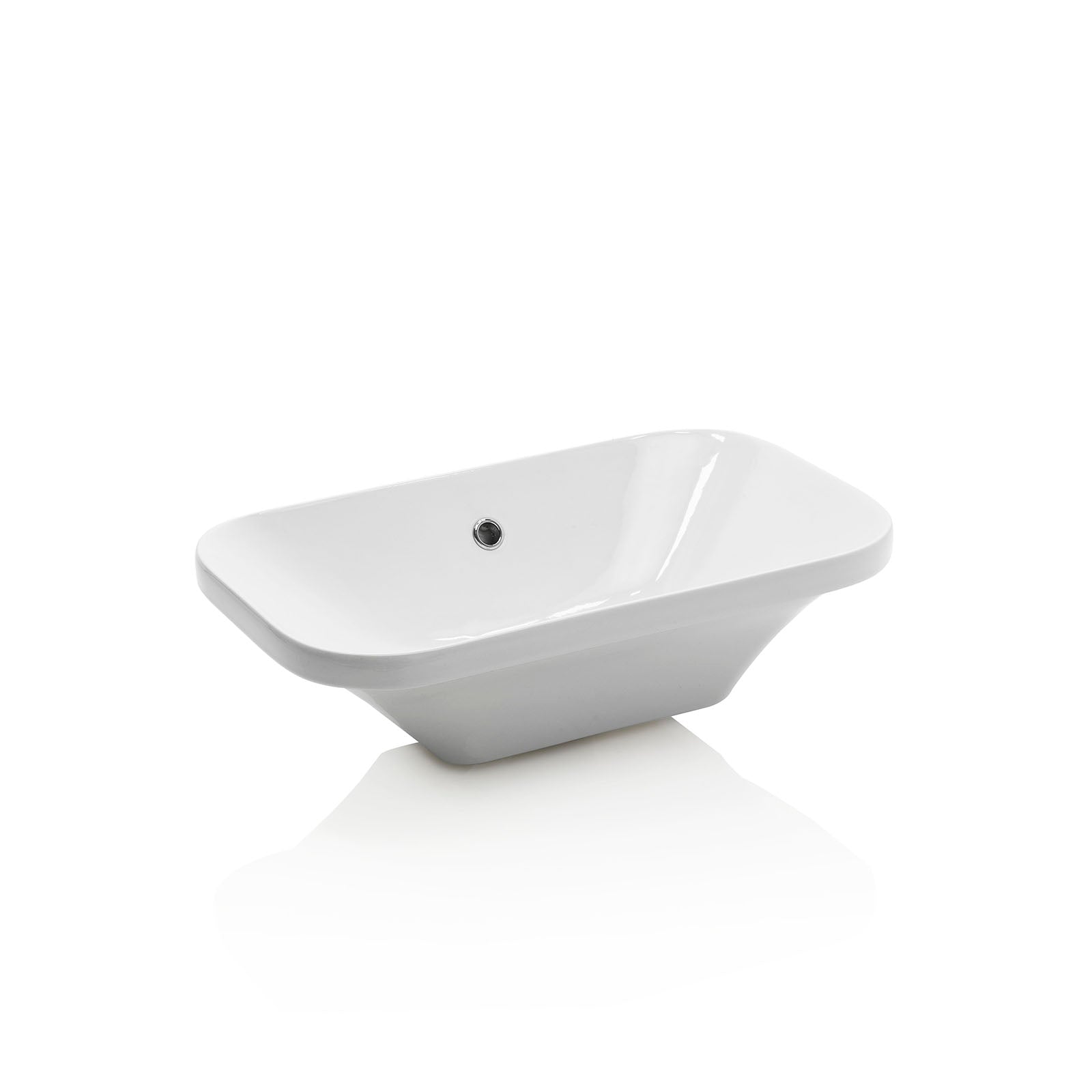 Lavabo da semi incasso HOZEH bianco lucido